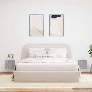Έπιπλα Τοίχου Τηλ. με LED 2 Τεμ. Γκρι Sonoma 30,5x35x30 εκ. - Pakobazaar