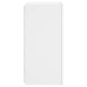 Έπιπλο Τοίχου Τηλεόρασης με LED Λευκό 30,5x35x70 εκ. - Pakobazaar