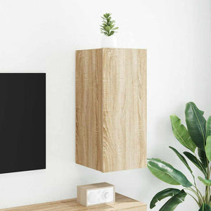 Έπιπλα Τοίχου Τηλ. με LED 2 Τεμ. Sonoma Δρυς 30,5x35x70 εκ.