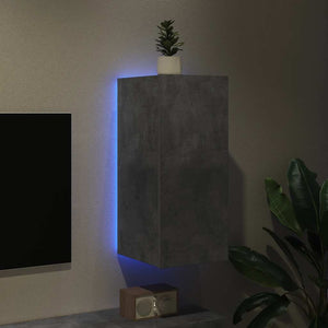 Έπιπλο Τηλεόρασης με LED Γκρι Σκυροδέματος 30,5x35x70 εκ. - Pakobazaar