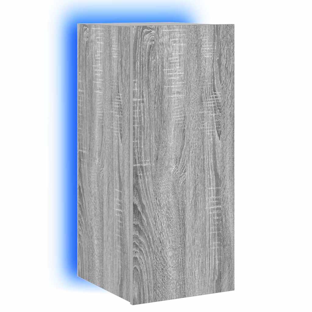 Έπιπλο Τοίχου Τηλεόρασης με LED Γκρι Sonoma 30,5x35x70 εκ. - Pakobazaar
