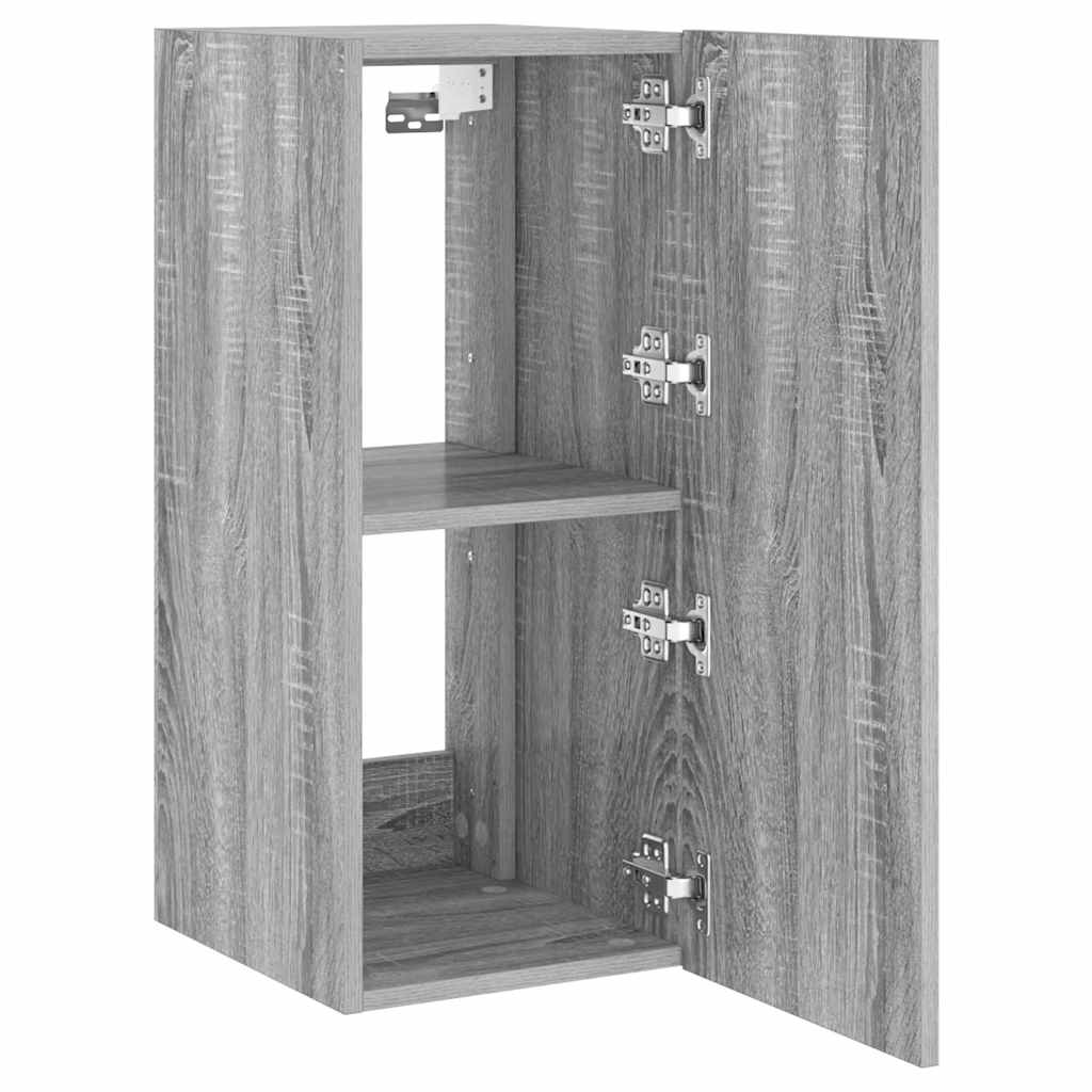 Έπιπλο Τοίχου Τηλεόρασης με LED Γκρι Sonoma 30,5x35x70 εκ. - Pakobazaar