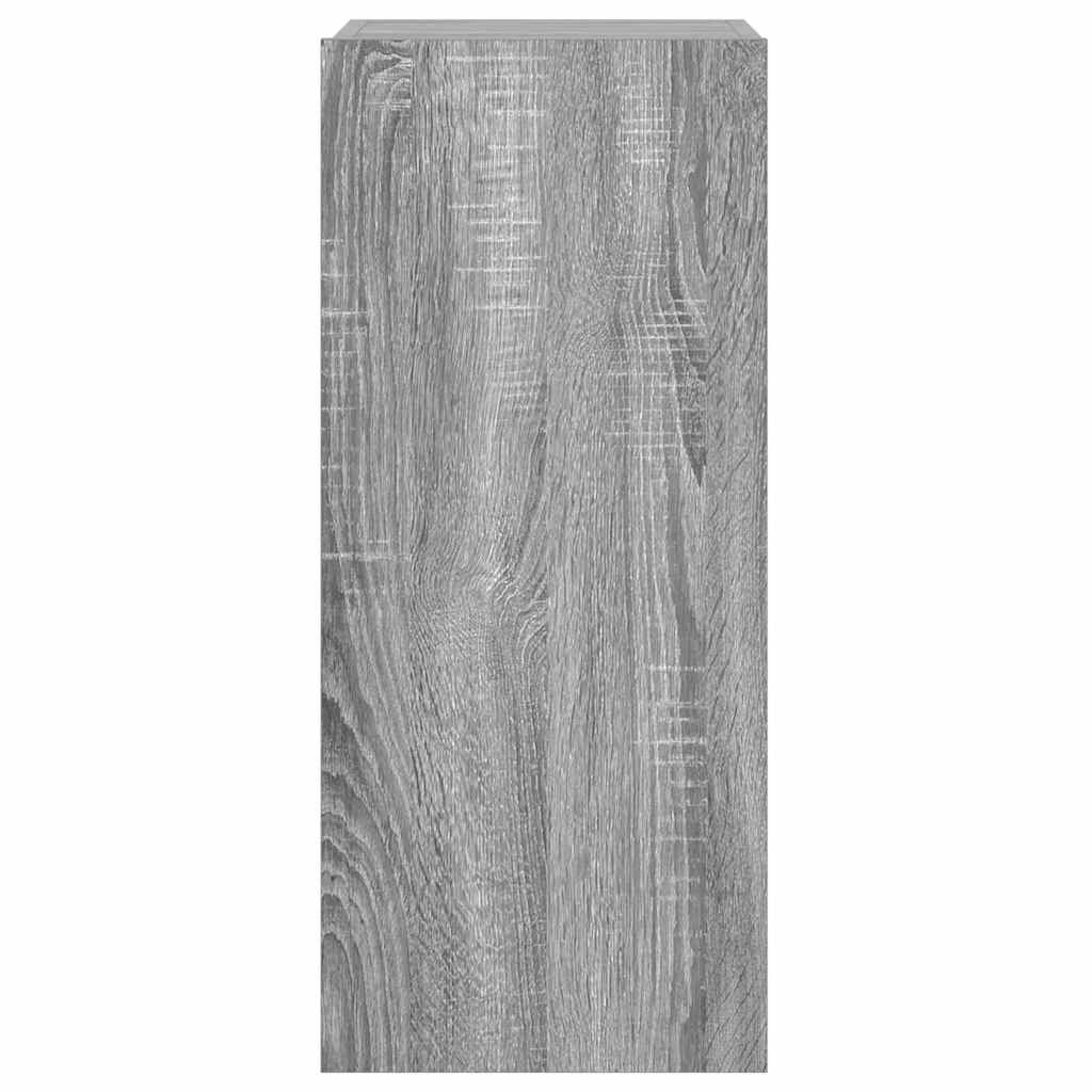 Έπιπλο Τοίχου Τηλεόρασης με LED Γκρι Sonoma 30,5x35x70 εκ. - Pakobazaar