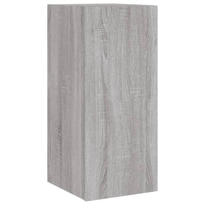 Έπιπλα Τοίχου Τηλ. με LED 2 Τεμ. Γκρι Sonoma 30,5x35x70 εκ.