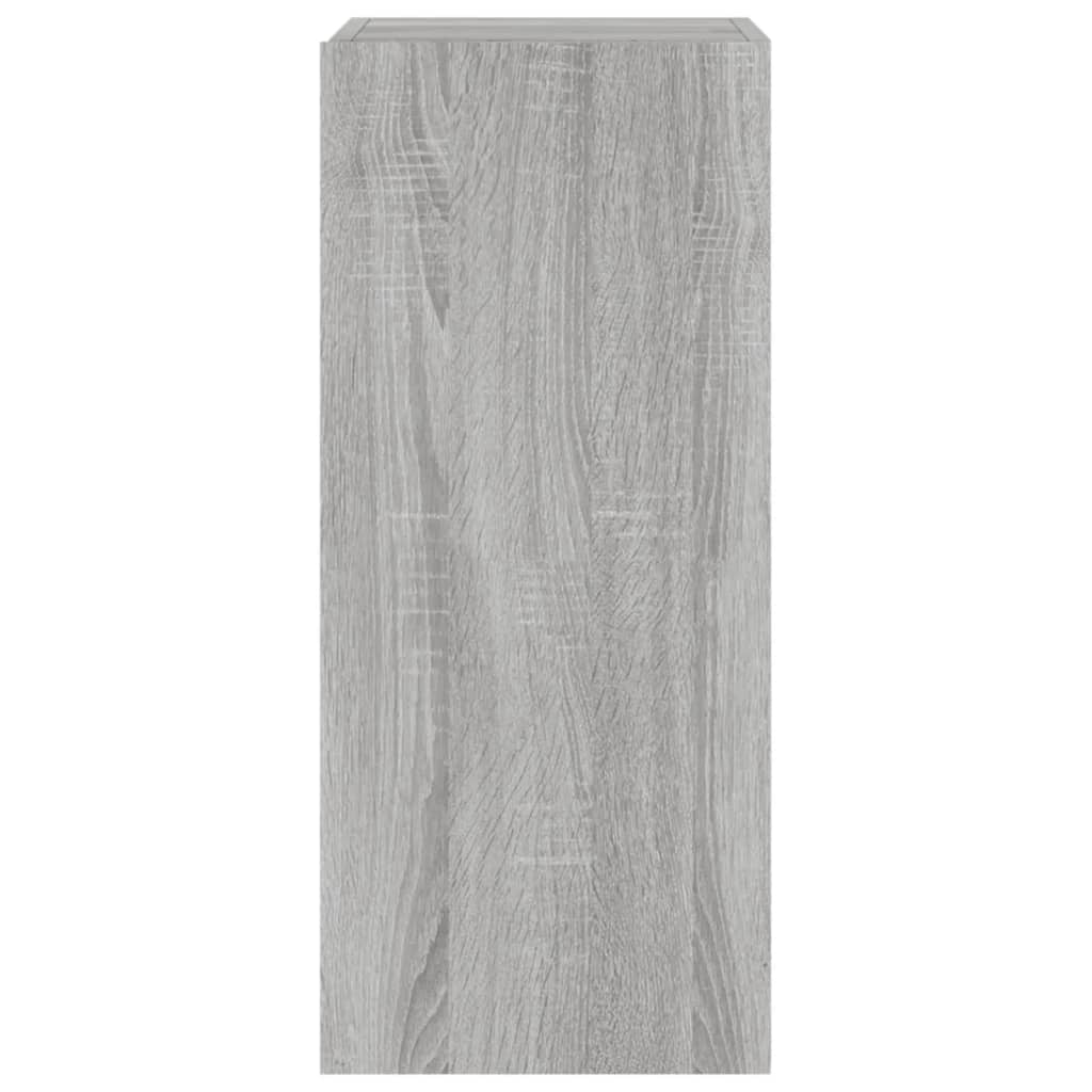 Έπιπλα Τοίχου Τηλ. με LED 2 Τεμ. Γκρι Sonoma 30,5x35x70 εκ.