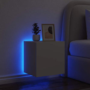 Έπιπλο Τοίχου Τηλεόρασης με LED Λευκό 40,5x35x40 εκ. - Pakobazaar
