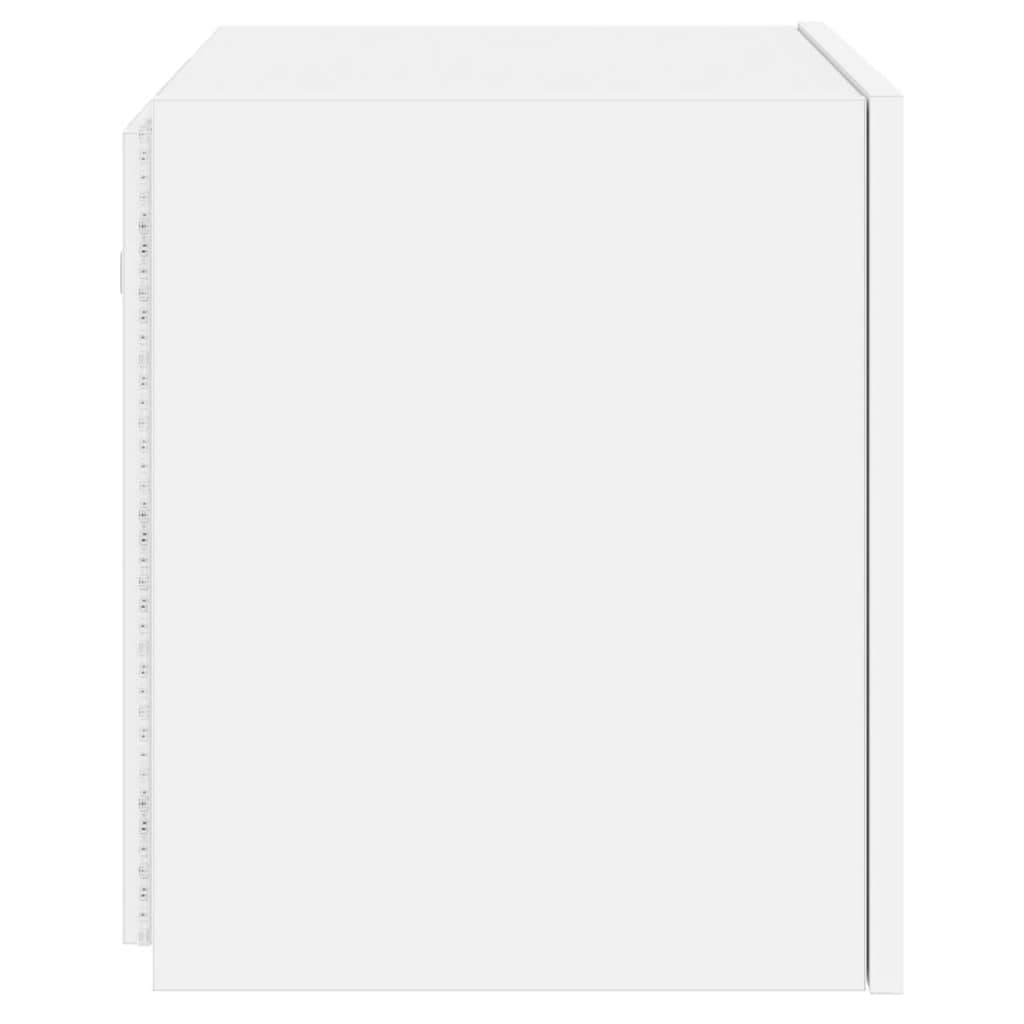 Έπιπλο Τοίχου Τηλεόρασης με LED Λευκό 40,5x35x40 εκ. - Pakobazaar