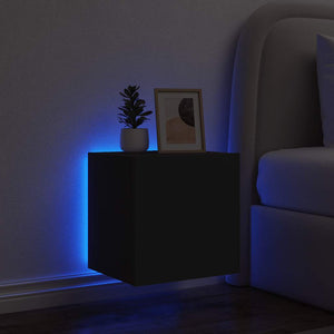 Έπιπλο Τοίχου Τηλεόρασης με LED Μαύρο 40,5x35x40 εκ. - Pakobazaar