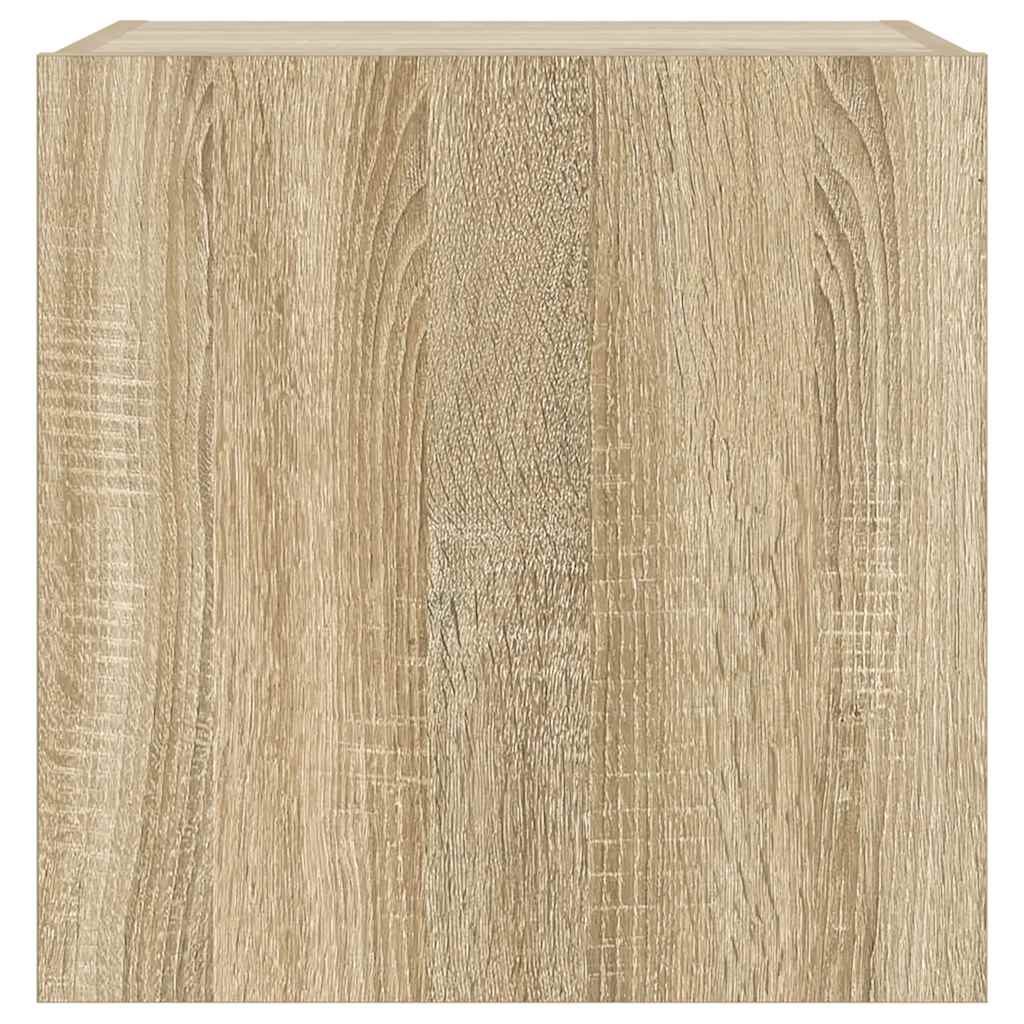 Έπιπλο Τοίχου Τηλεόρασης με LED Sonoma Δρυς 40,5x35x40 εκ. - Pakobazaar