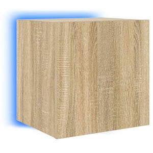 Έπιπλα Τοίχου Τηλ. με LED 2 Τεμ. Sonoma Δρυς 40,5x35x40 εκ. - Pakobazaar