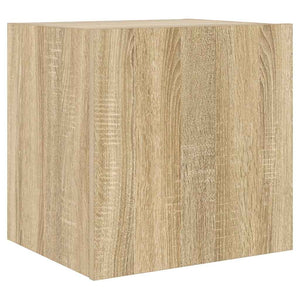Έπιπλα Τοίχου Τηλ. με LED 2 Τεμ. Sonoma Δρυς 40,5x35x40 εκ. - Pakobazaar