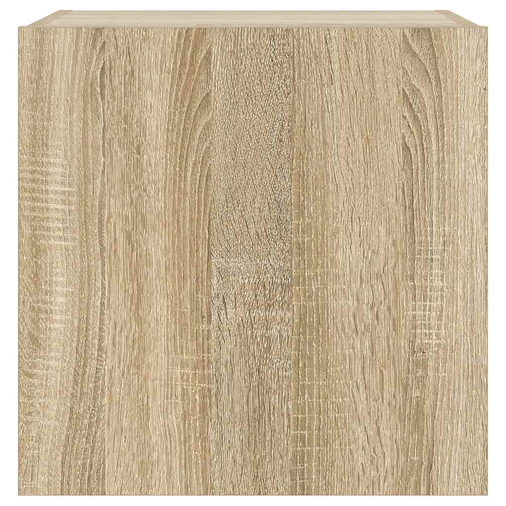 Έπιπλα Τοίχου Τηλ. με LED 2 Τεμ. Sonoma Δρυς 40,5x35x40 εκ. - Pakobazaar