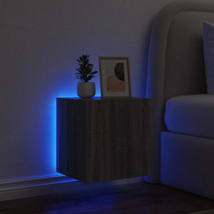 Έπιπλο Τοίχου Τηλεόρασης με LED Γκρι Sonoma 40,5x35x40 εκ. - Pakobazaar