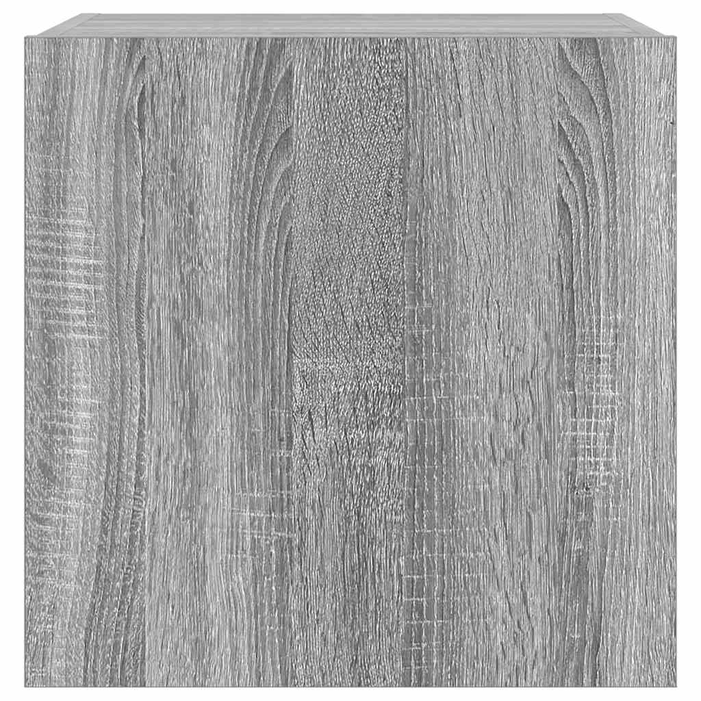 Έπιπλα Τοίχου Τηλ. με LED 2 Τεμ. Γκρι Sonoma 40,5x35x40 εκ. - Pakobazaar