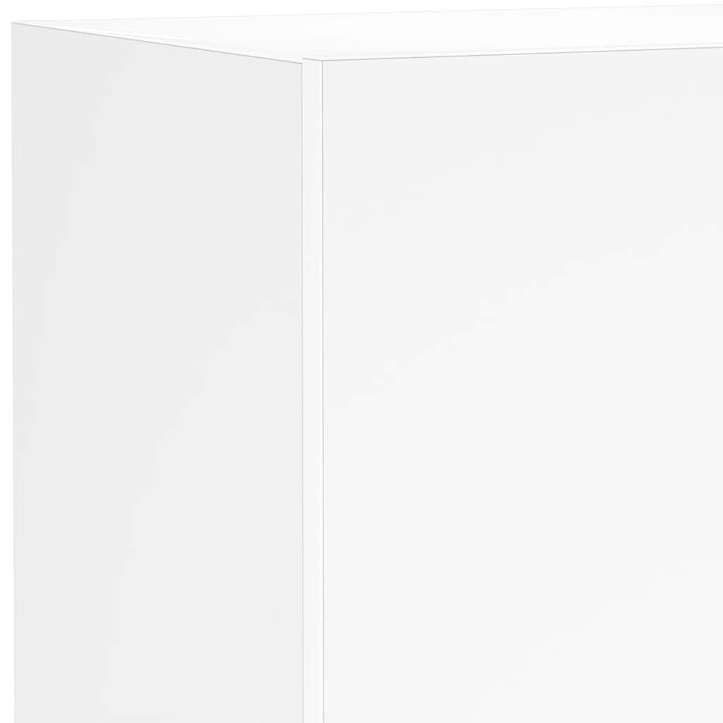 Έπιπλο Τοίχου Τηλεόρασης με LED Λευκό 40,5x35x80 εκ. - Pakobazaar