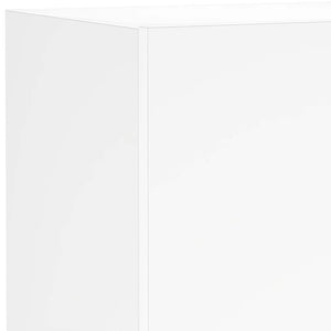 Έπιπλο Τοίχου Τηλεόρασης με LED Λευκό 40,5x35x80 εκ. - Pakobazaar