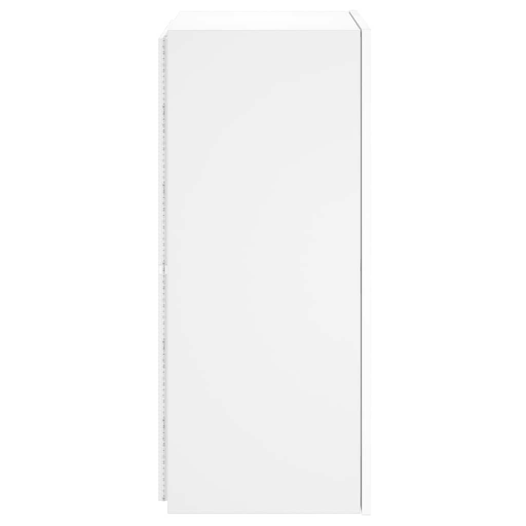 Έπιπλο Τοίχου Τηλεόρασης με LED Λευκό 40,5x35x80 εκ. - Pakobazaar