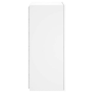 Έπιπλο Τοίχου Τηλεόρασης με LED Λευκό 40,5x35x80 εκ. - Pakobazaar
