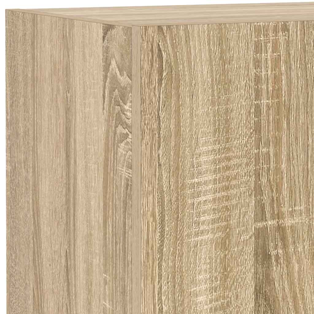 Έπιπλο Τοίχου Τηλεόρασης με LED Sonoma Δρυς 40,5x35x80 εκ. - Pakobazaar
