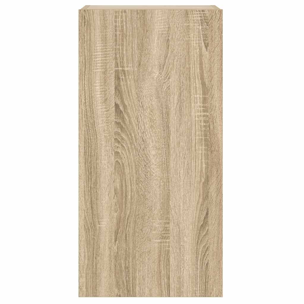 Έπιπλο Τοίχου Τηλεόρασης με LED Sonoma Δρυς 40,5x35x80 εκ. - Pakobazaar