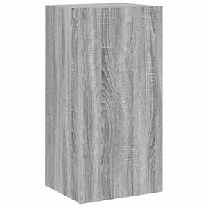 Έπιπλο Τοίχου Τηλεόρασης με LED Γκρι Sonoma 40,5x35x80 εκ.