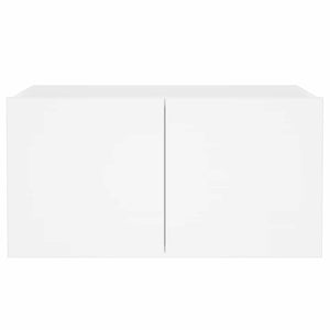 Έπιπλο Τοίχου Τηλεόρασης με LED Λευκό 60x35x31 εκ.