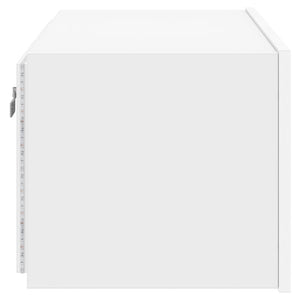 Έπιπλο Τοίχου Τηλεόρασης με LED Λευκό 60x35x31 εκ.