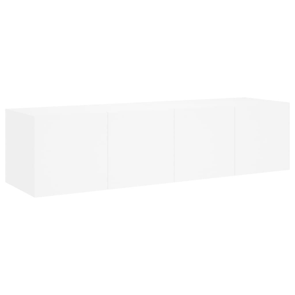 Έπιπλα Τοίχου Τηλεόρασης με LED 2 Τεμ. Λευκά 60x35x31 εκ.