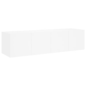 Έπιπλα Τοίχου Τηλεόρασης με LED 2 Τεμ. Λευκά 60x35x31 εκ.