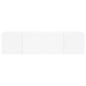Έπιπλα Τοίχου Τηλεόρασης με LED 2 Τεμ. Λευκά 60x35x31 εκ.