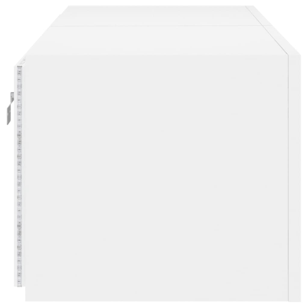 Έπιπλα Τοίχου Τηλεόρασης με LED 2 Τεμ. Λευκά 60x35x31 εκ.