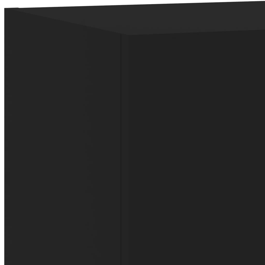 Έπιπλα Τοίχου Τηλεόρασης με LED 2 Τεμ. Μαύρα 60x35x31 εκ.
