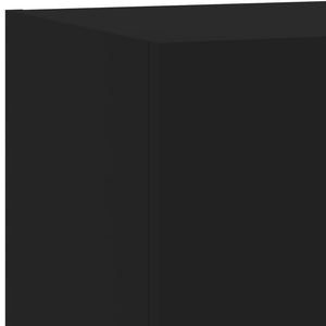 Έπιπλα Τοίχου Τηλεόρασης με LED 2 Τεμ. Μαύρα 60x35x31 εκ.