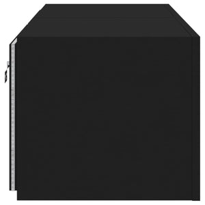 Έπιπλα Τοίχου Τηλεόρασης με LED 2 Τεμ. Μαύρα 60x35x31 εκ.