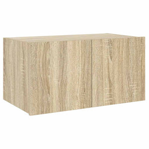 Έπιπλο Τοίχου Τηλεόρασης με LED Sonoma Δρυς 60x35x31 εκ.