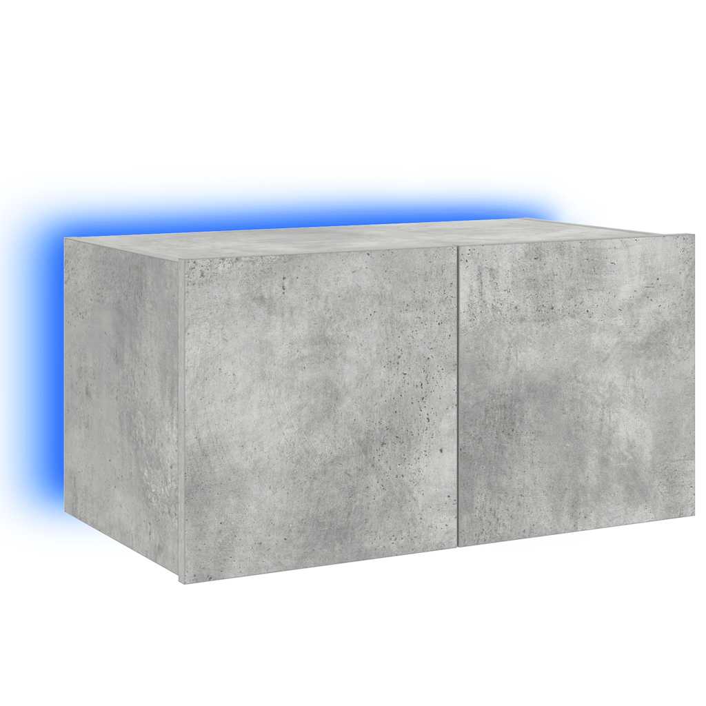 Έπιπλο Τηλεόρασης με LED Γκρι Σκυροδέματος 60x35x31 εκ. - Pakobazaar