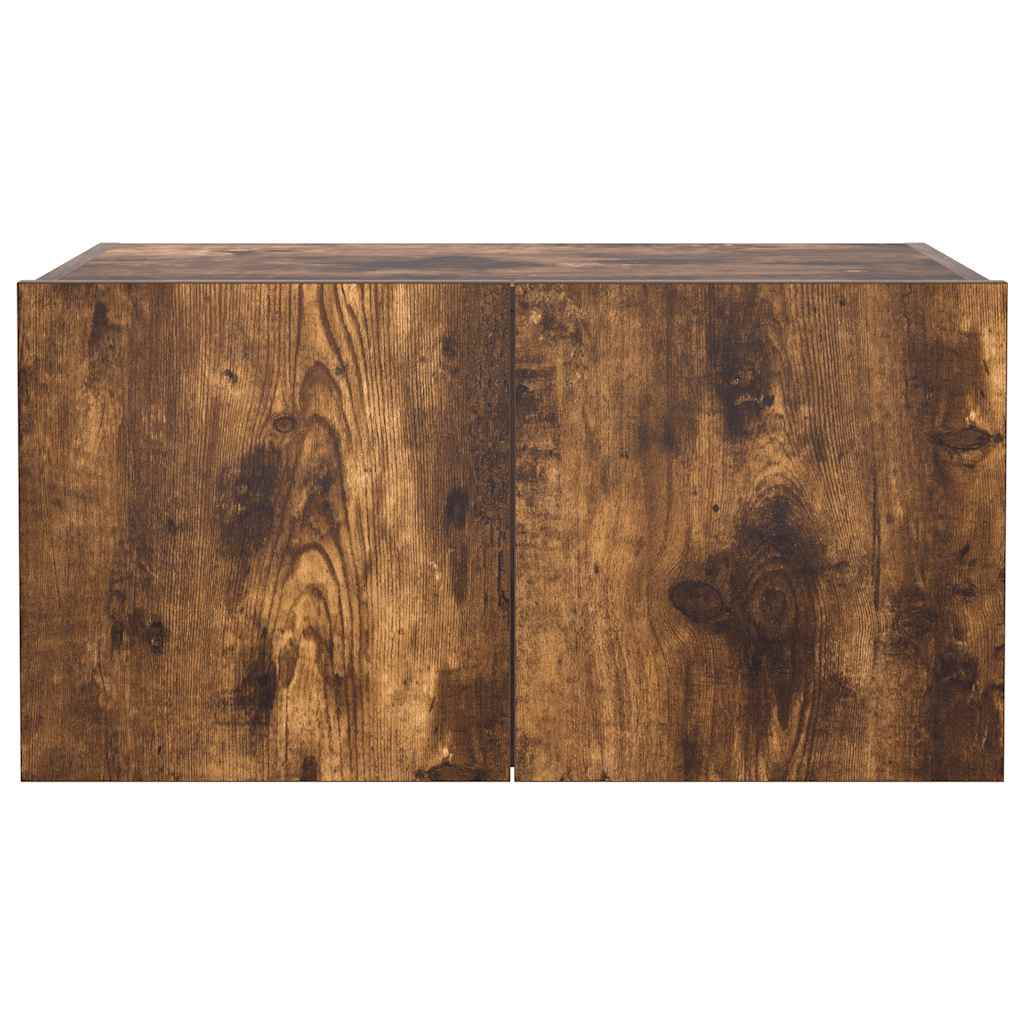 Έπιπλο Τοίχου Τηλεόρασης με LED Καπνιστή Δρυς 60x35x31 εκ. - Pakobazaar