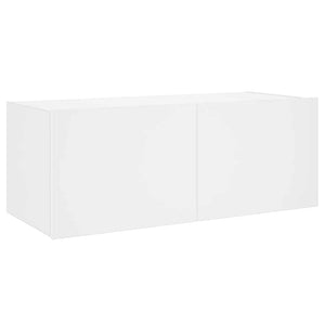Έπιπλο Τοίχου Τηλεόρασης με LED Λευκό 80x35x31 εκ. - Pakobazaar