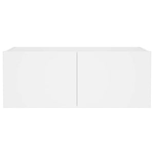 Έπιπλο Τοίχου Τηλεόρασης με LED Λευκό 80x35x31 εκ. - Pakobazaar