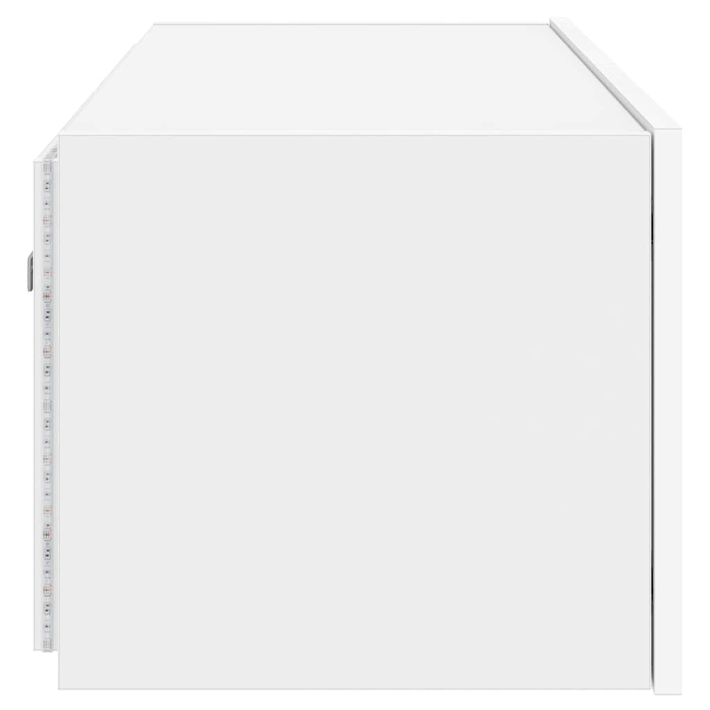 Έπιπλο Τοίχου Τηλεόρασης με LED Λευκό 80x35x31 εκ. - Pakobazaar