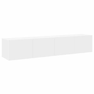 Έπιπλα Τοίχου Τηλεόρασης με LED 2 Τεμ. Λευκά 80x35x31 εκ. - Pakobazaar