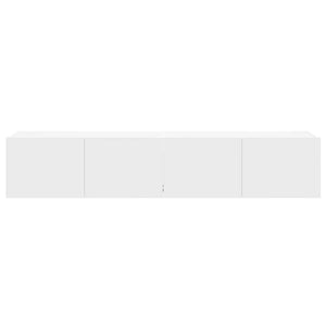 Έπιπλα Τοίχου Τηλεόρασης με LED 2 Τεμ. Λευκά 80x35x31 εκ. - Pakobazaar