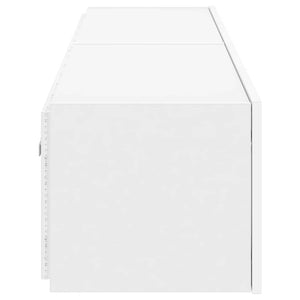 Έπιπλα Τοίχου Τηλεόρασης με LED 2 Τεμ. Λευκά 80x35x31 εκ. - Pakobazaar