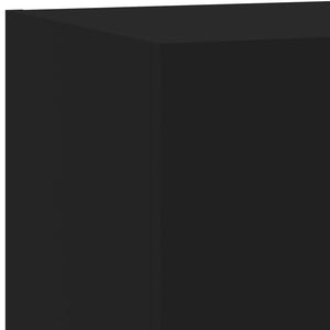 Έπιπλο Τοίχου Τηλεόρασης με LED Μαύρο 80x35x31 εκ.