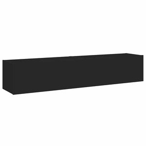 Έπιπλα Τοίχου Τηλεόρασης με LED 2 Τεμ. Μαύρα 80x35x31 εκ. - Pakobazaar