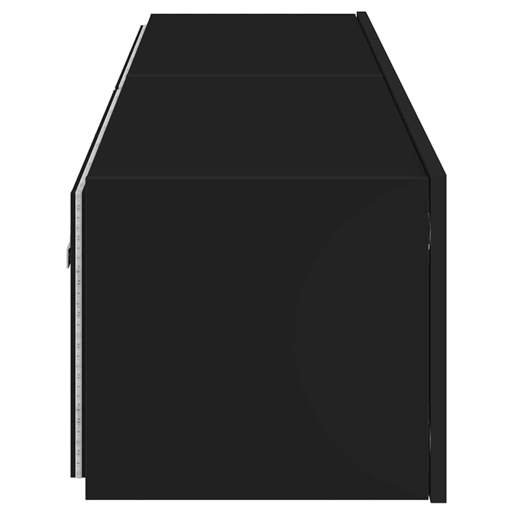 Έπιπλα Τοίχου Τηλεόρασης με LED 2 Τεμ. Μαύρα 80x35x31 εκ. - Pakobazaar