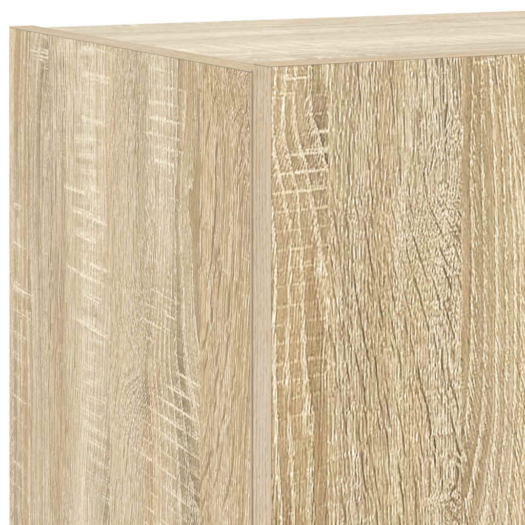 Έπιπλο Τοίχου Τηλεόρασης με LED Sonoma Δρυς 80x35x31 εκ. - Pakobazaar