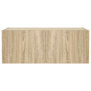 Έπιπλο Τοίχου Τηλεόρασης με LED Sonoma Δρυς 80x35x31 εκ. - Pakobazaar