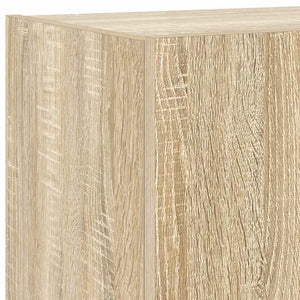 Έπιπλα Τοίχου Τηλ. με LED 2 Τεμ. Sonoma Δρυς 80x35x31 εκ. - Pakobazaar