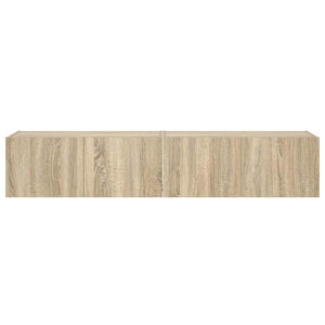Έπιπλα Τοίχου Τηλ. με LED 2 Τεμ. Sonoma Δρυς 80x35x31 εκ. - Pakobazaar